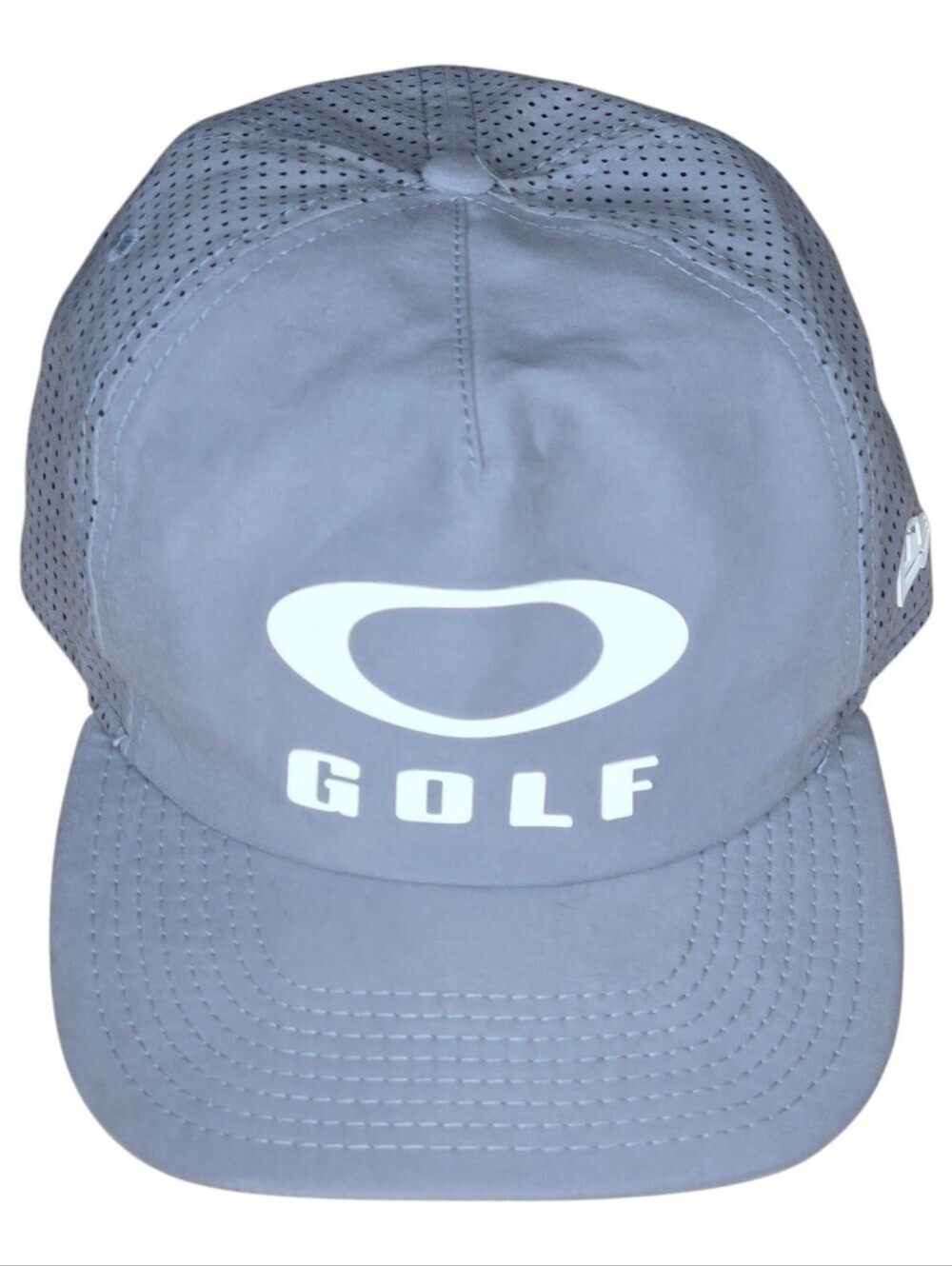 New Era x Oakley Golf Mens Gray Mesh Snapback Hat One Size